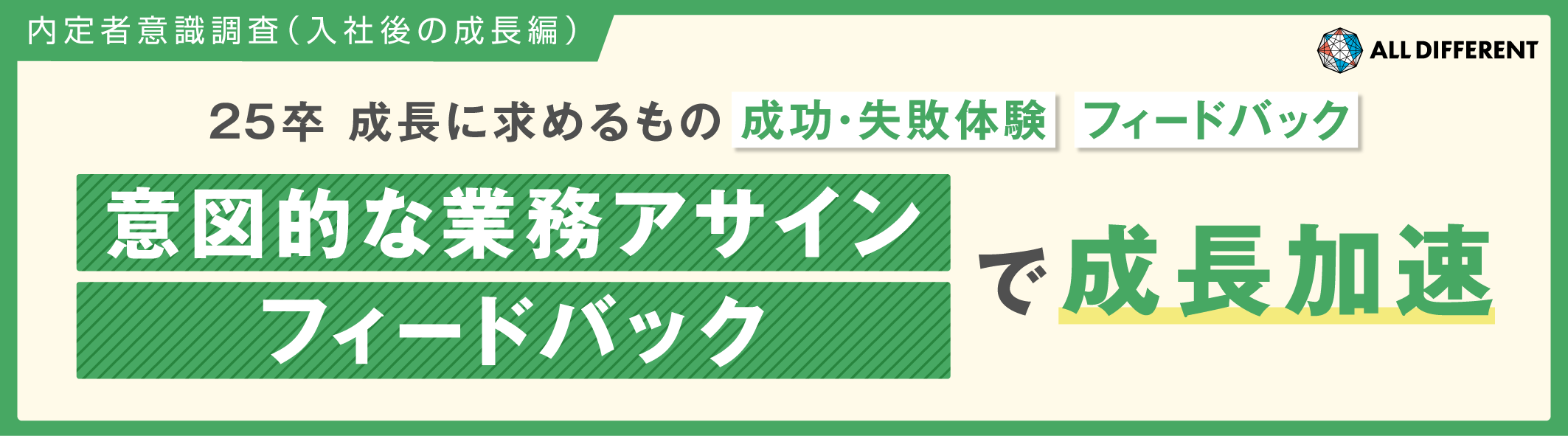 内定者意識調査（入社後の成長編）25卒 成長に求めるもの「成功・失敗体験」「フィードバック」意図的な業務アサインとフィードバックで成長加速 | 調査・研究